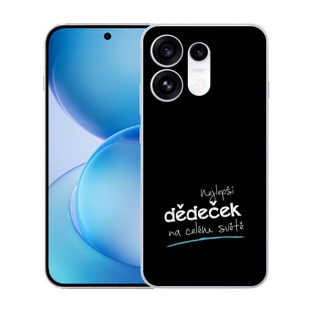 Gélový kryt mmCase na Oppo Reno 16 Pro 5G - najlepší starý otec 3 čierne pozadie
