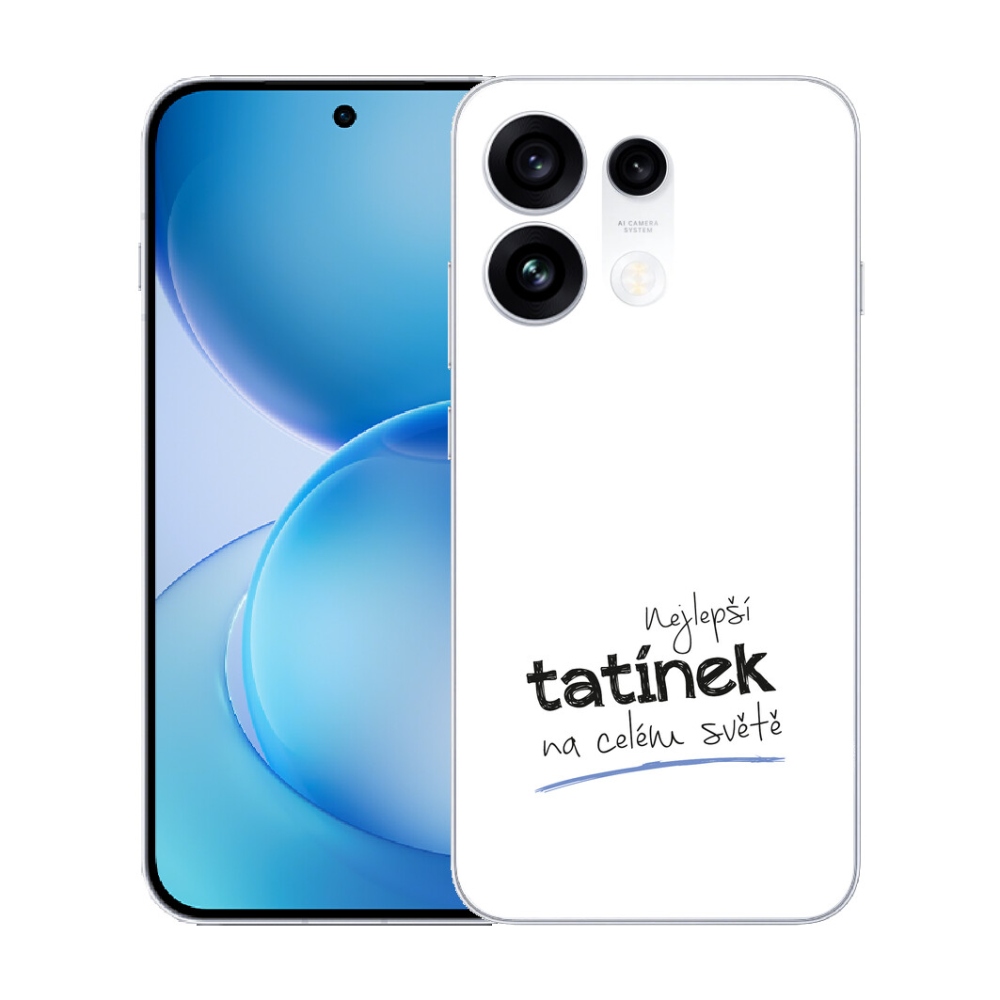 Gélový kryt mmCase na Oppo Reno 16 Pro 5G - najlepší otecko 4 biele pozadie