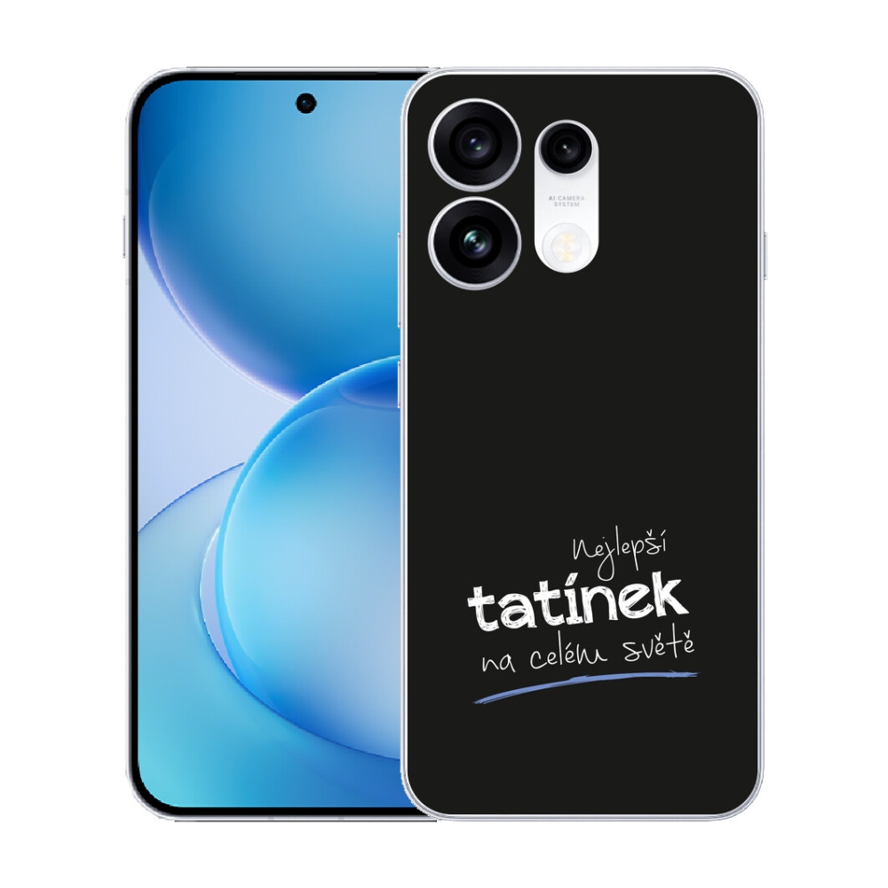Gélový kryt mmCase na Oppo Reno 16 Pro 5G - najlepší otec 4 čierne pozadie