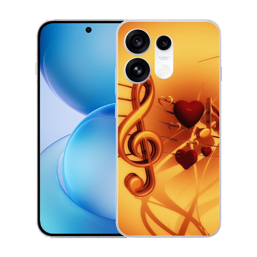 Gélový kryt mmCase na Oppo Reno 16 Pro 5G - noty