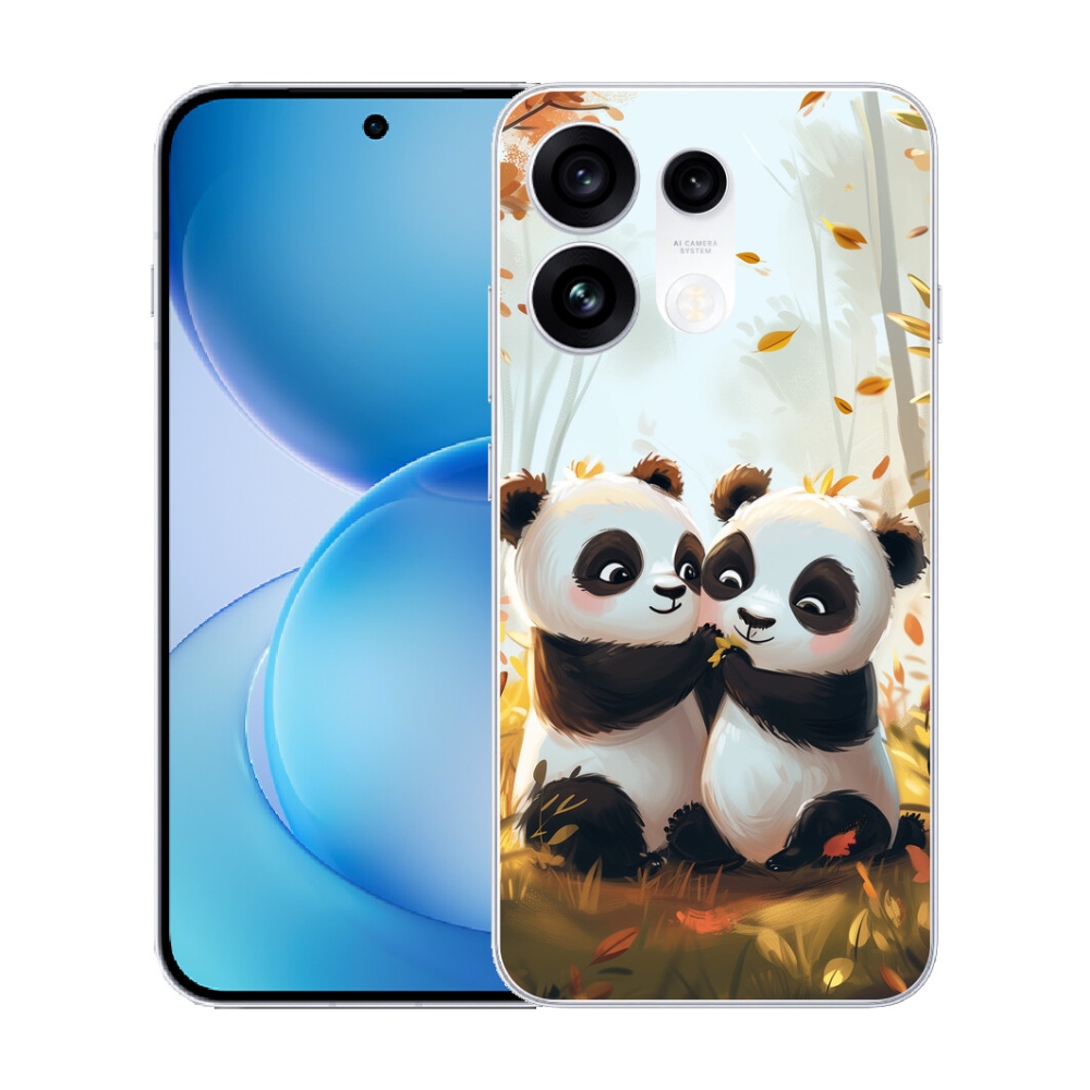 Gélový kryt mmCase na Oppo Reno 16 Pro 5G - pandy