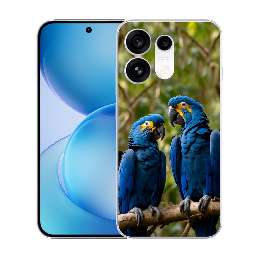 Gélový kryt mmCase na Oppo Reno 16 Pro 5G - papagájové duo