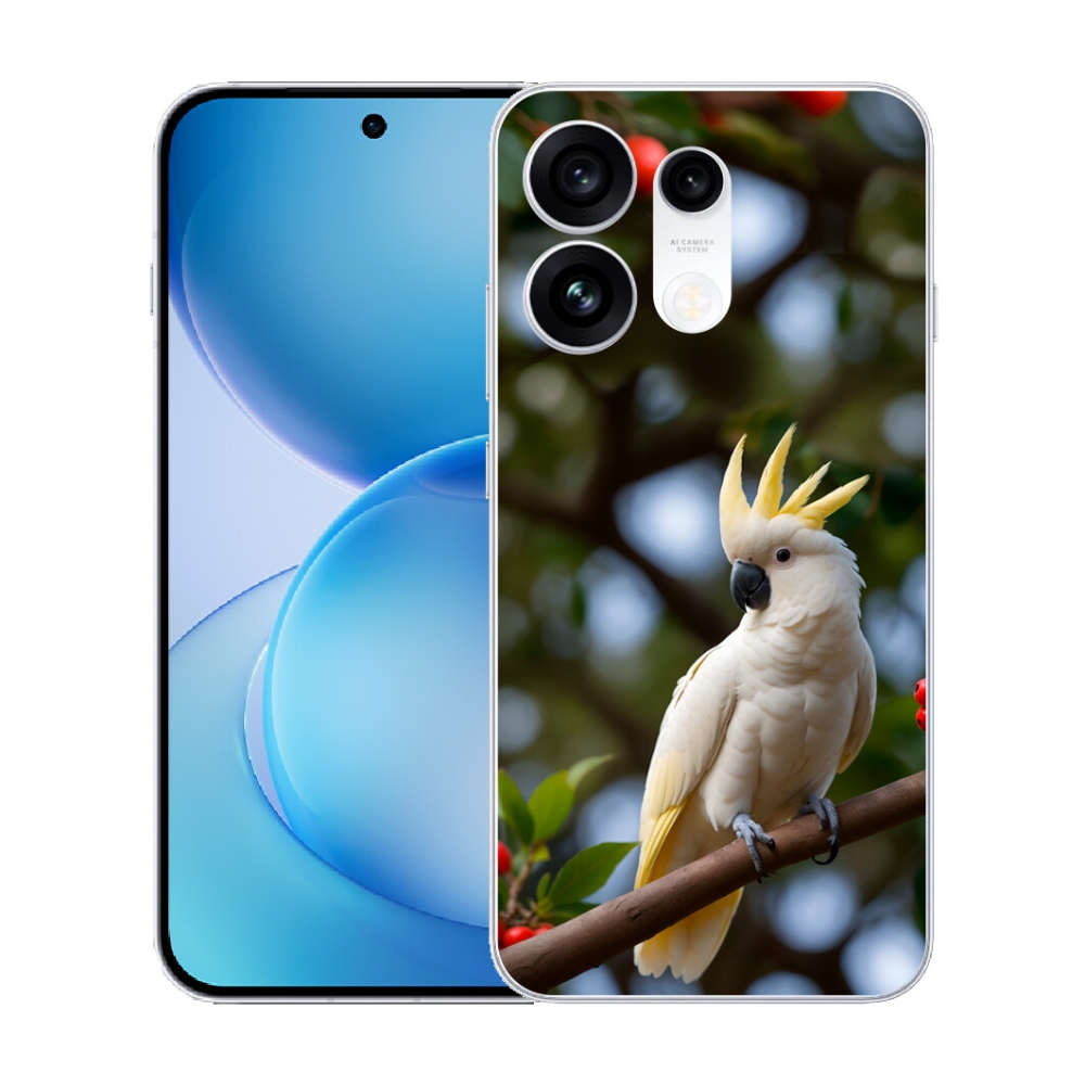 Gélový kryt mmCase na Oppo Reno 16 Pro 5G - papagáj kakadu 3