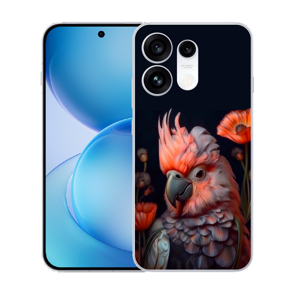 Gélový kryt mmCase na Oppo Reno 16 Pro 5G - papagáj kakadu vo farbách