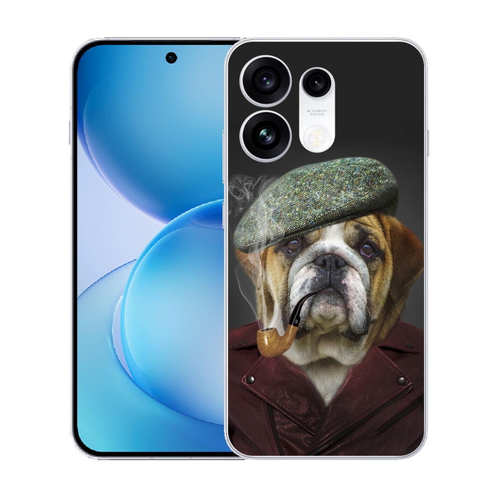 Gélový kryt mmCase na Oppo Reno 16 Pro 5G - pes s fajkou