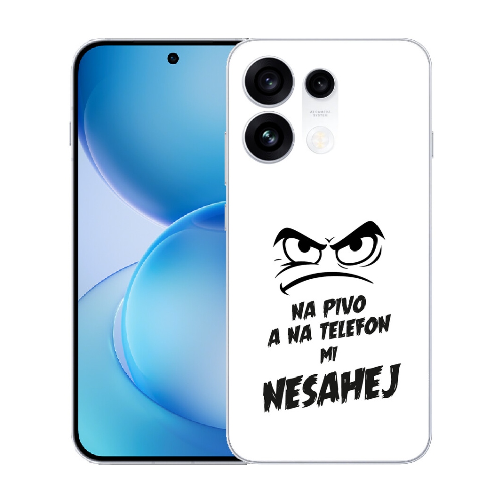 Gélový kryt mmCase na Oppo Reno 16 Pro 5G - pivný motív 2 biele pozadie