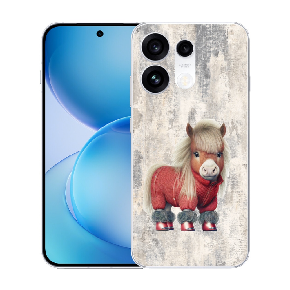 Gélový kryt mmCase na Oppo Reno 16 Pro 5G - poník vo svetri