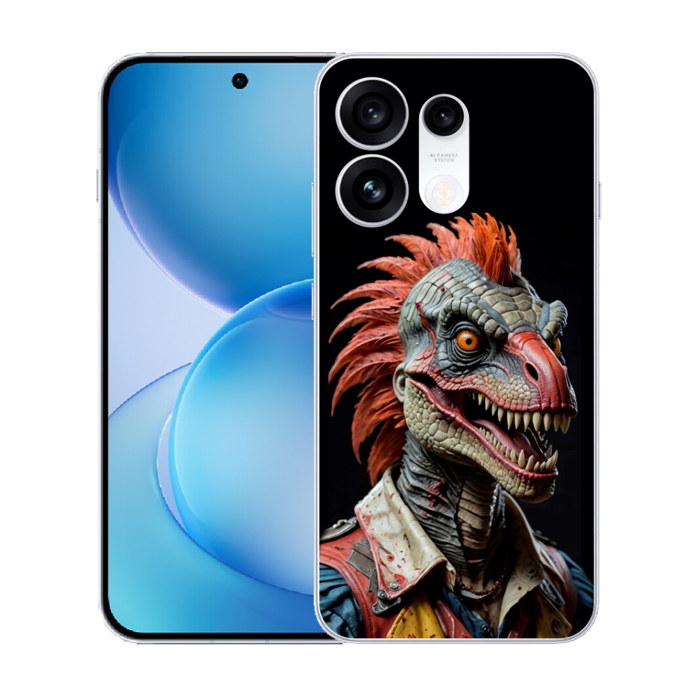 Gélový kryt mmCase na Oppo Reno 16 Pro 5G - punk dinosaurus