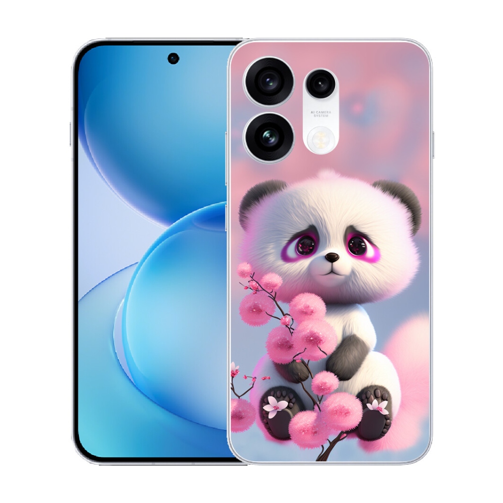 Gélový kryt mmCase na Oppo Reno 16 Pro 5G - roztomilá panda 1