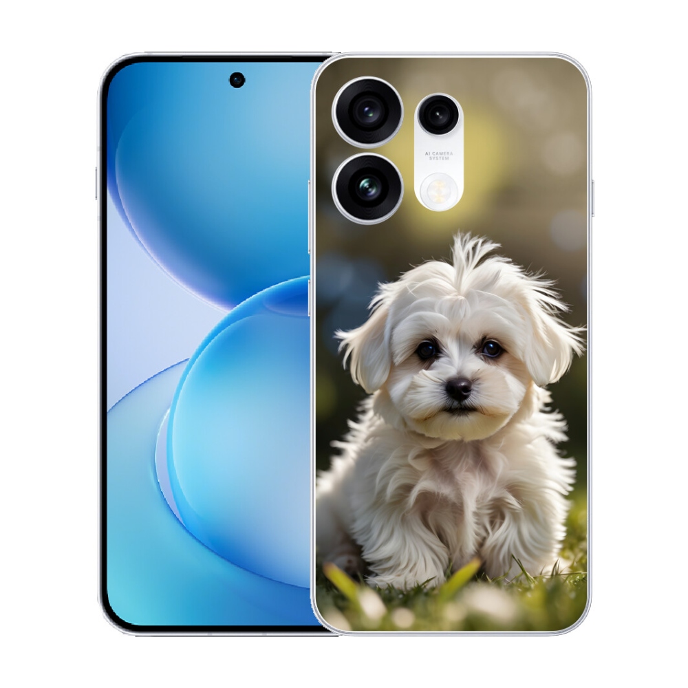 Gélový kryt mmCase na Oppo Reno 16 Pro 5G - roztomilý maltézsky psík