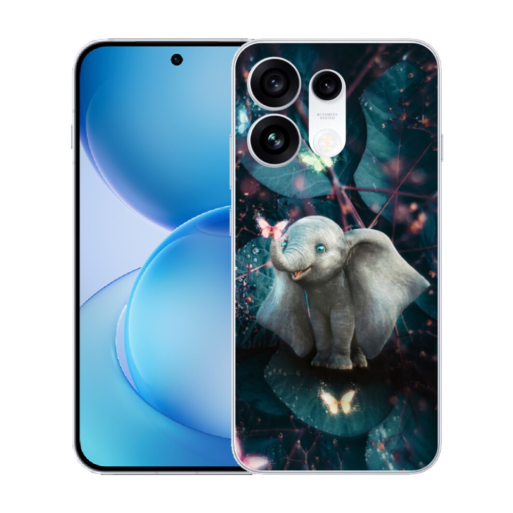 Gélový kryt mmCase na Oppo Reno 16 Pro 5G - roztomilý slon