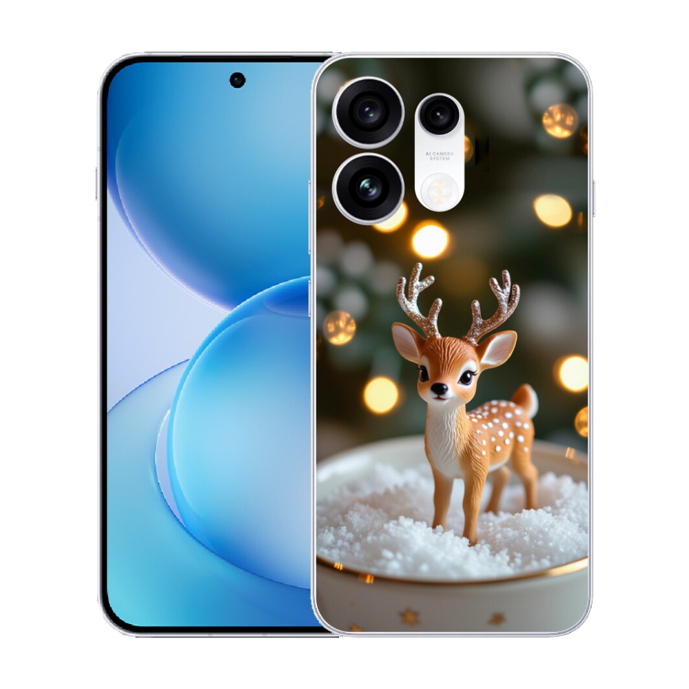 Gélový kryt mmCase na Oppo Reno 16 Pro 5G - roztomilý vianočný jeleň