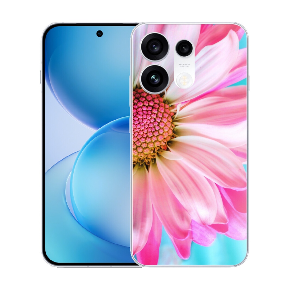 Gélový kryt mmCase na Oppo Reno 16 Pro 5G - ružová kvetina