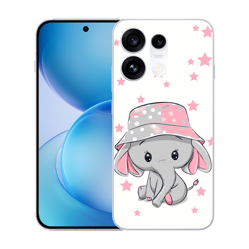 Gélový kryt mmCase na Oppo Reno 16 Pro 5G - ružový slon