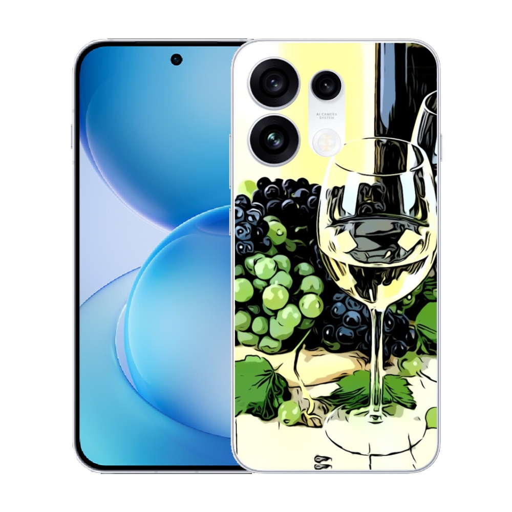 Gélový kryt mmCase na Oppo Reno 16 Pro 5G - pohár vína