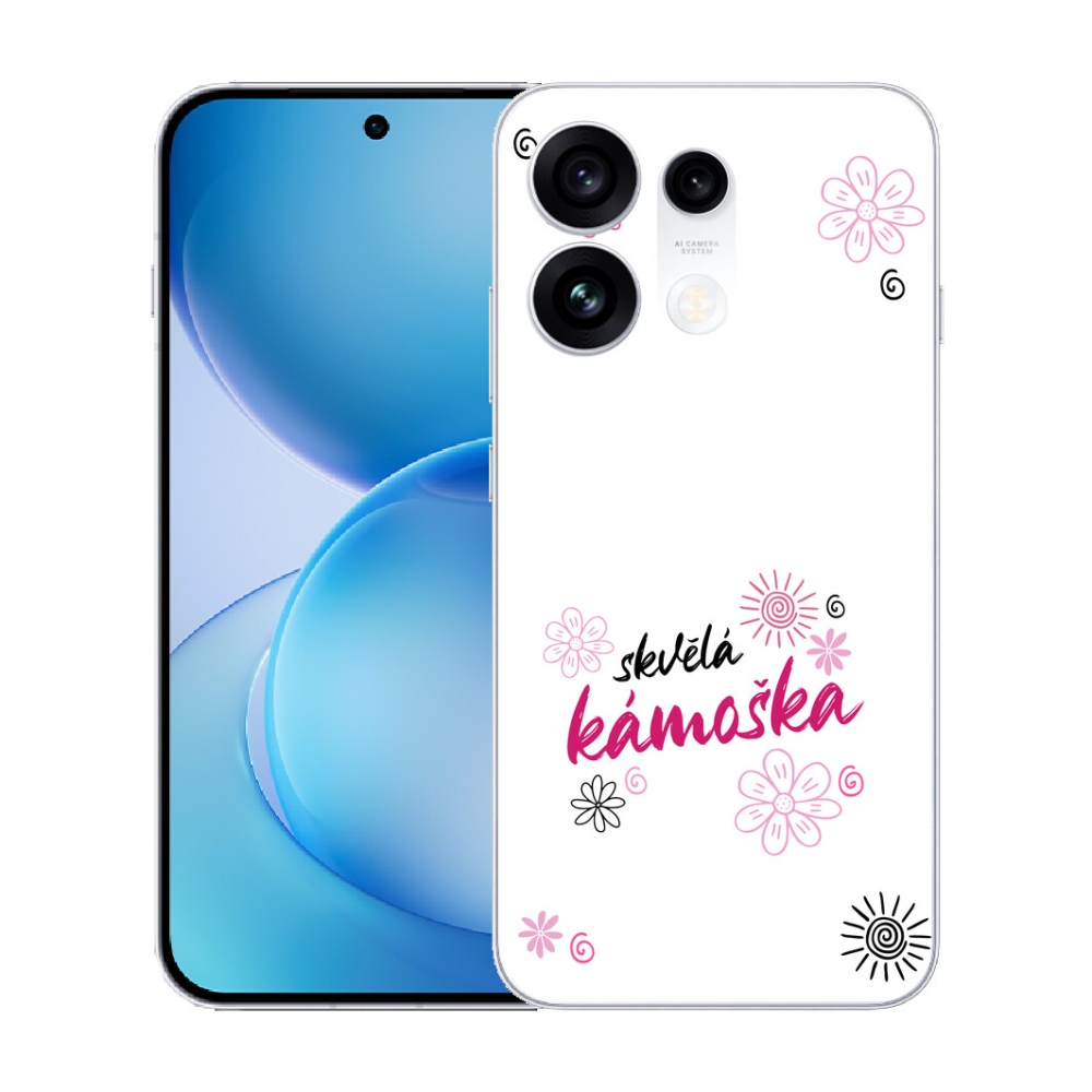 Gélový kryt mmCase na Oppo Reno 16 Pro 5G - skvelá kamoška biele pozadie