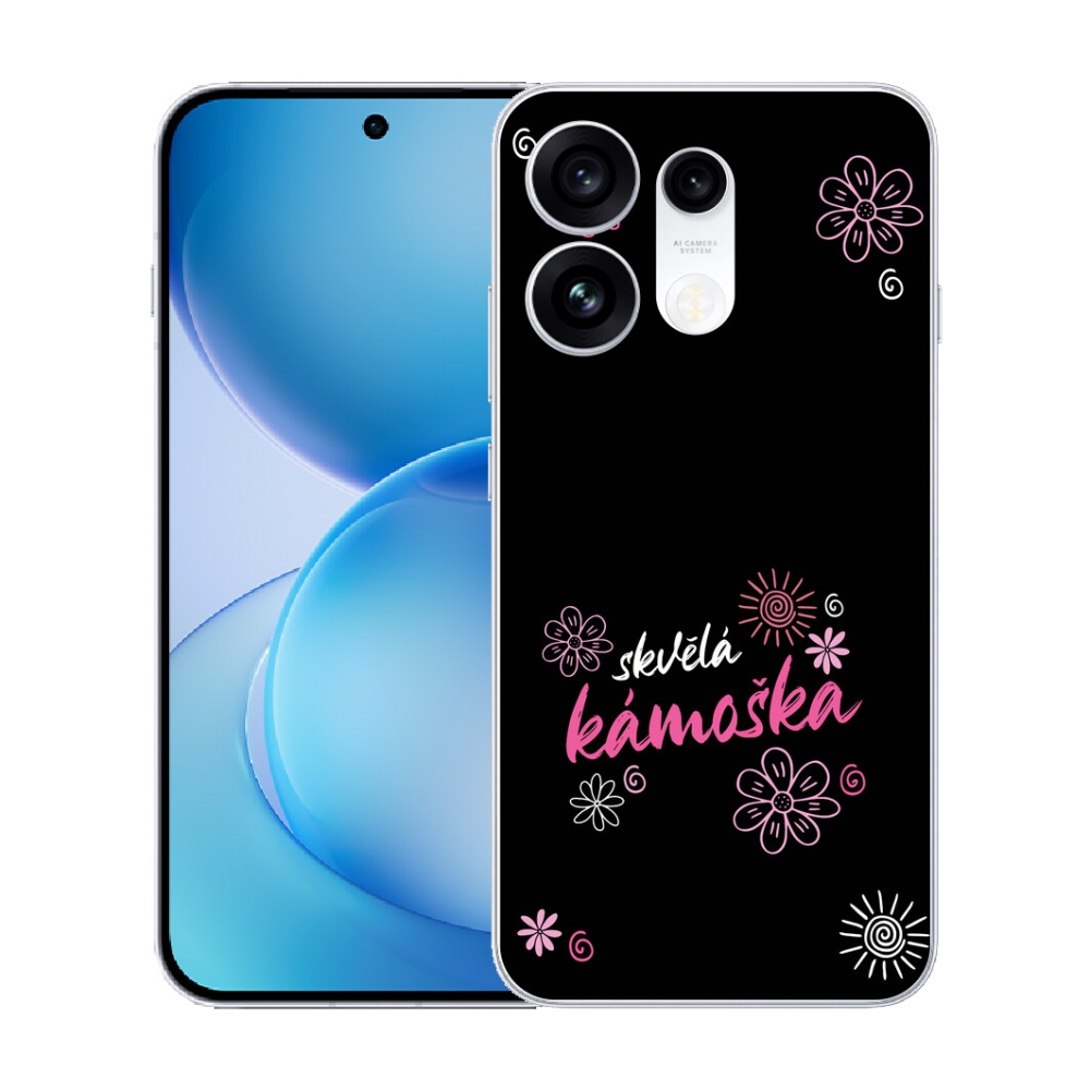 Gélový kryt mmCase na Oppo Reno 16 Pro 5G - skvelá kamoška čierne pozadie