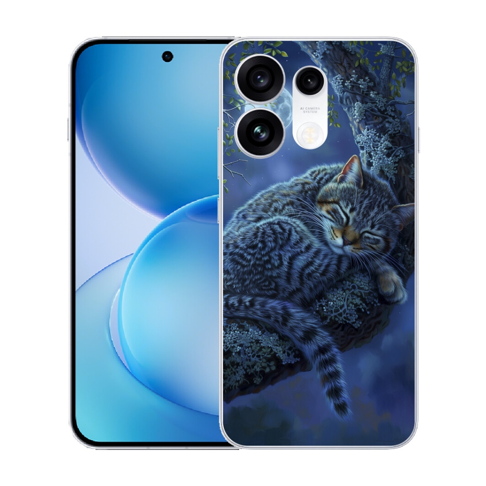 Gélový kryt mmCase na Oppo Reno 16 Pro 5G - spiaca mačka