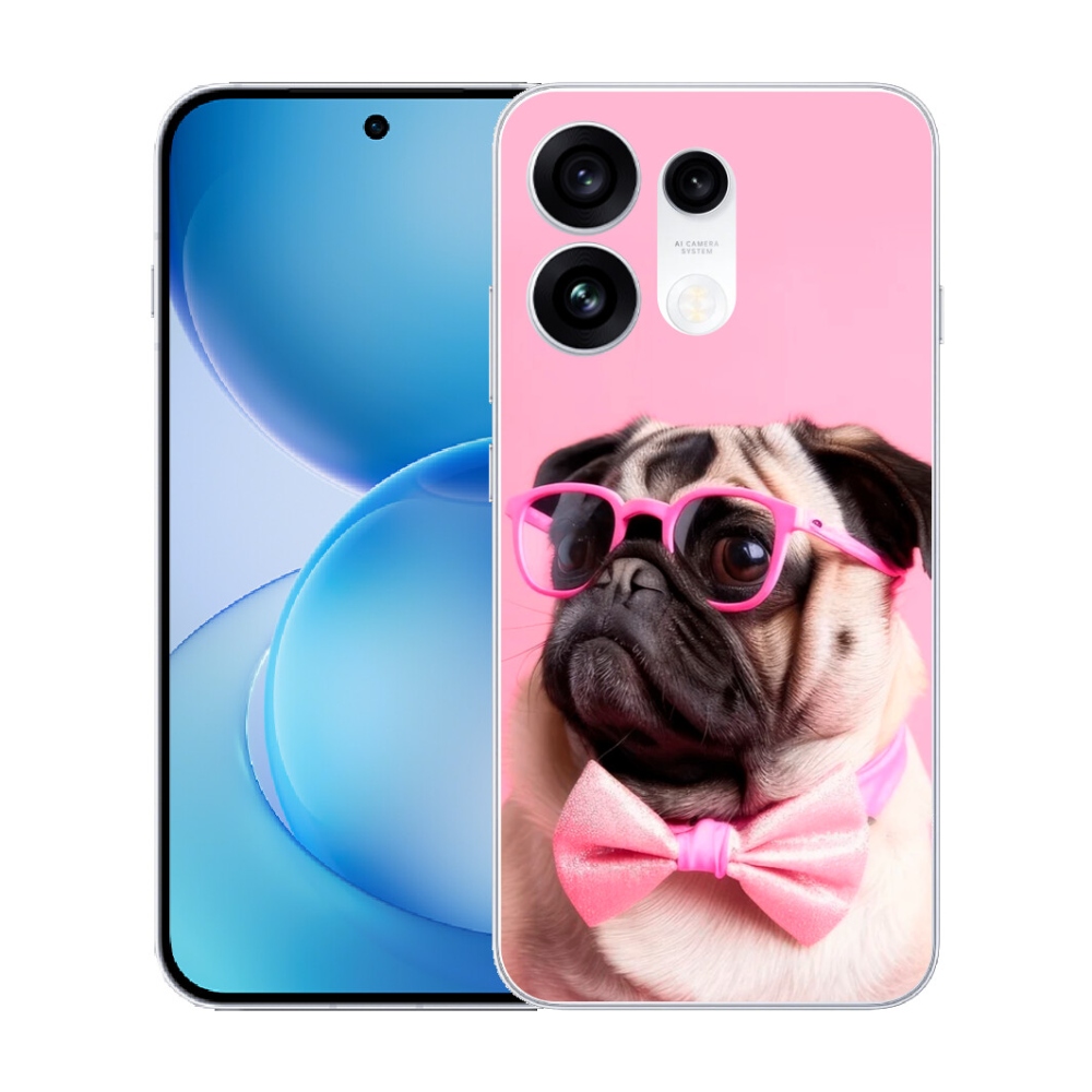 Gélový kryt mmCase na Oppo Reno 16 Pro 5G - štýlový mops