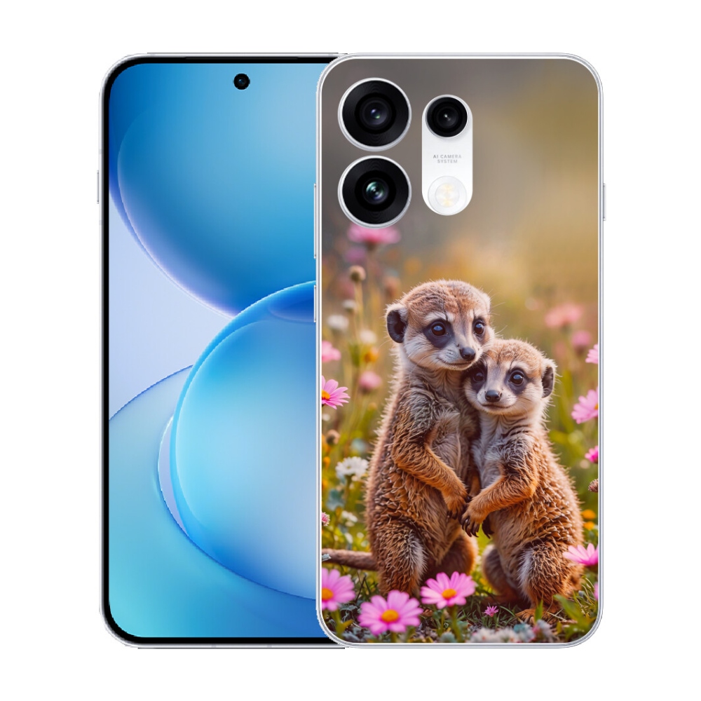Gélový kryt mmCase na Oppo Reno 16 Pro 5G - surikatí duo