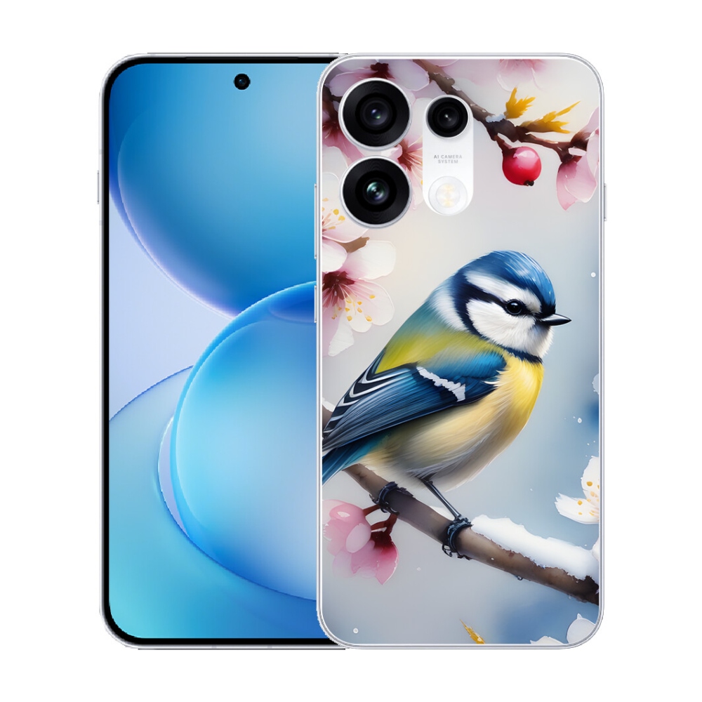 Gélový kryt mmCase na Oppo Reno 16 Pro 5G - sýkorka