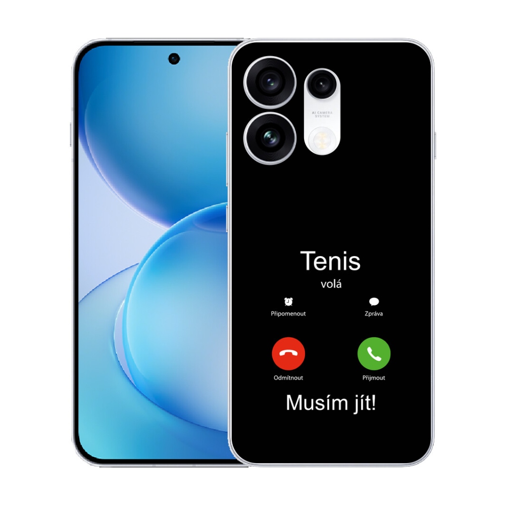 Gélový kryt mmCase na Oppo Reno 16 Pro 5G - tenis volá čierne pozadie
