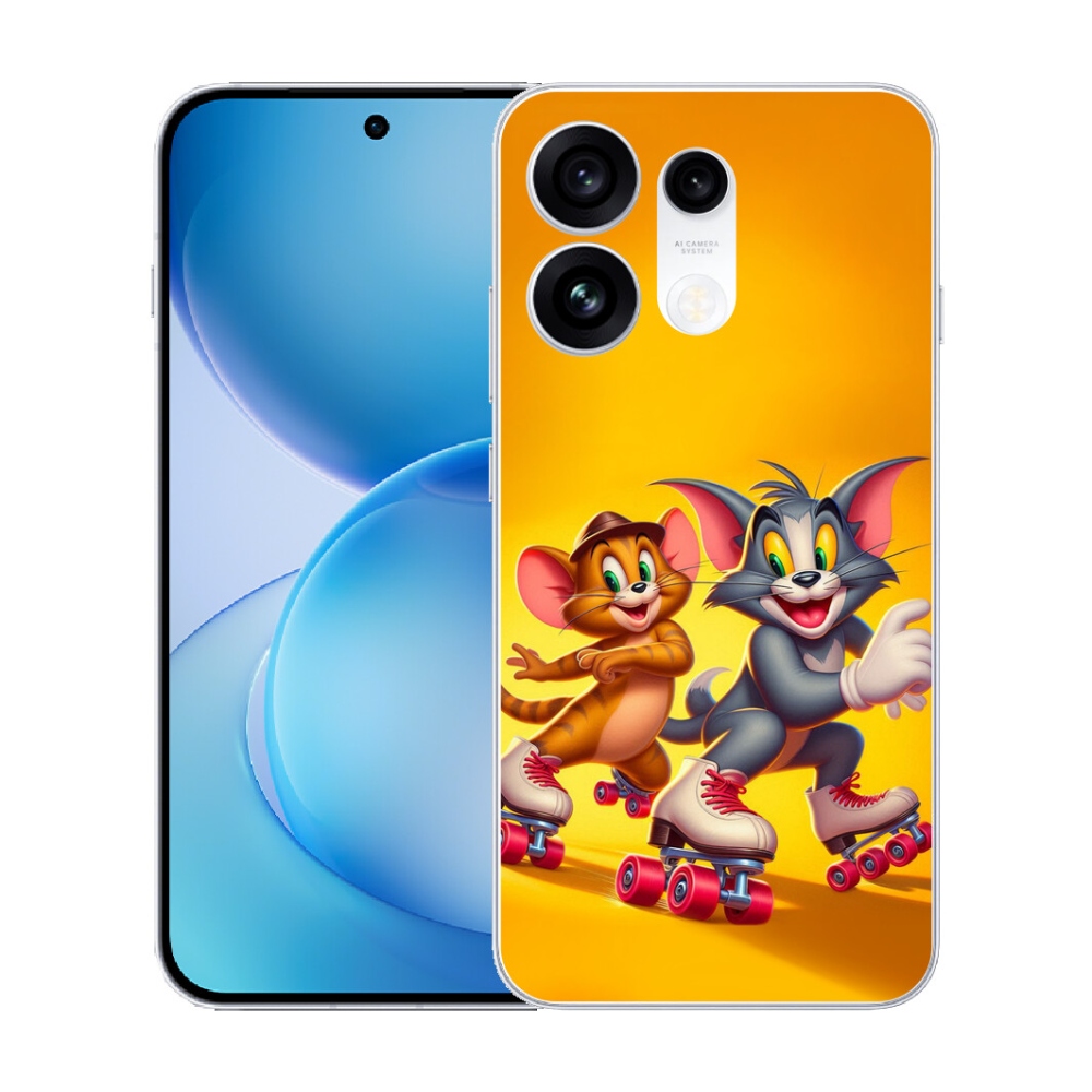 Gélový kryt mmCase na Oppo Reno 16 Pro 5G - tom a jerry