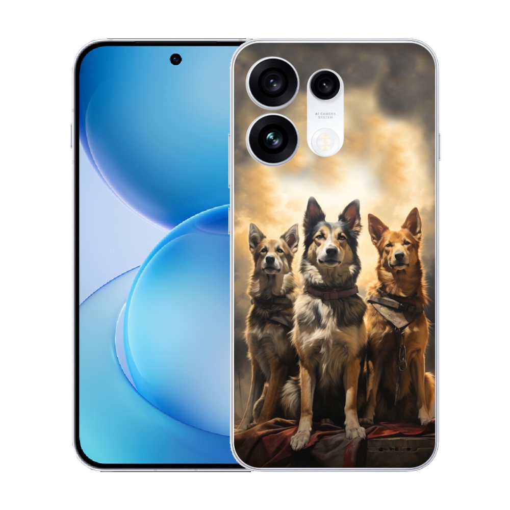 Gélový kryt mmCase na Oppo Reno 16 Pro 5G - tri psy