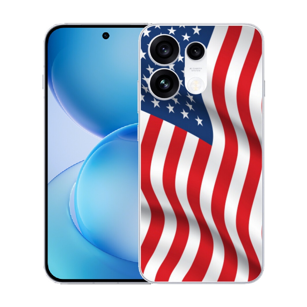 Gélový kryt mmCase na Oppo Reno 16 Pro 5G - USA vlajka