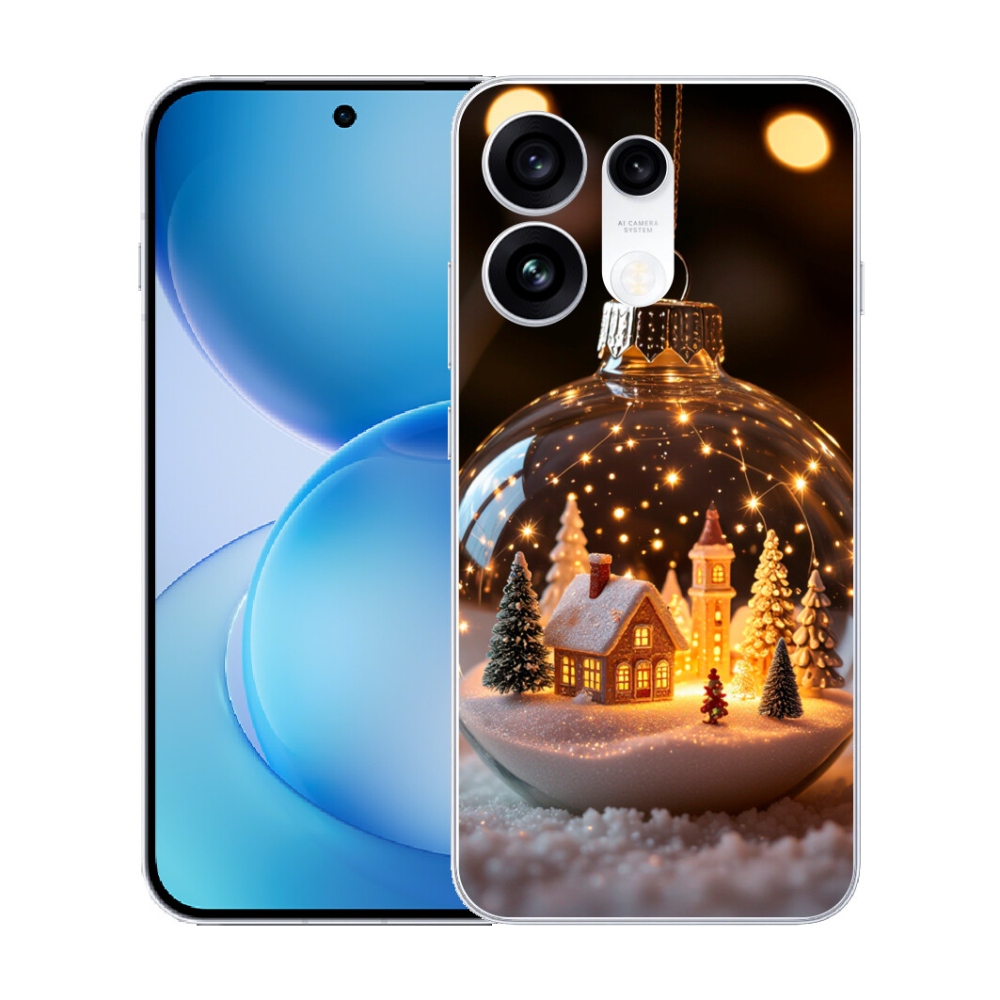 Gélový kryt mmCase na Oppo Reno 16 Pro 5G - vianočné gule 3