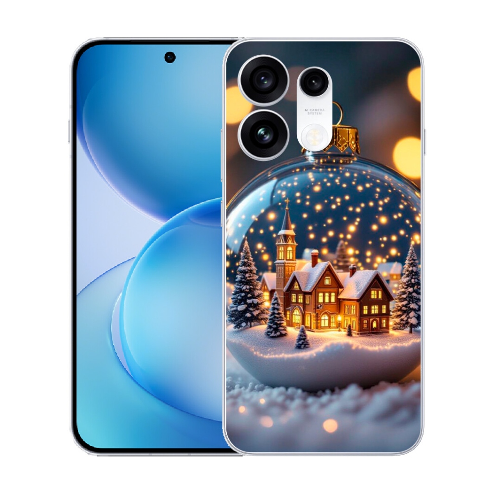 Gélový kryt mmCase na Oppo Reno 16 Pro 5G - vianočné gule 4