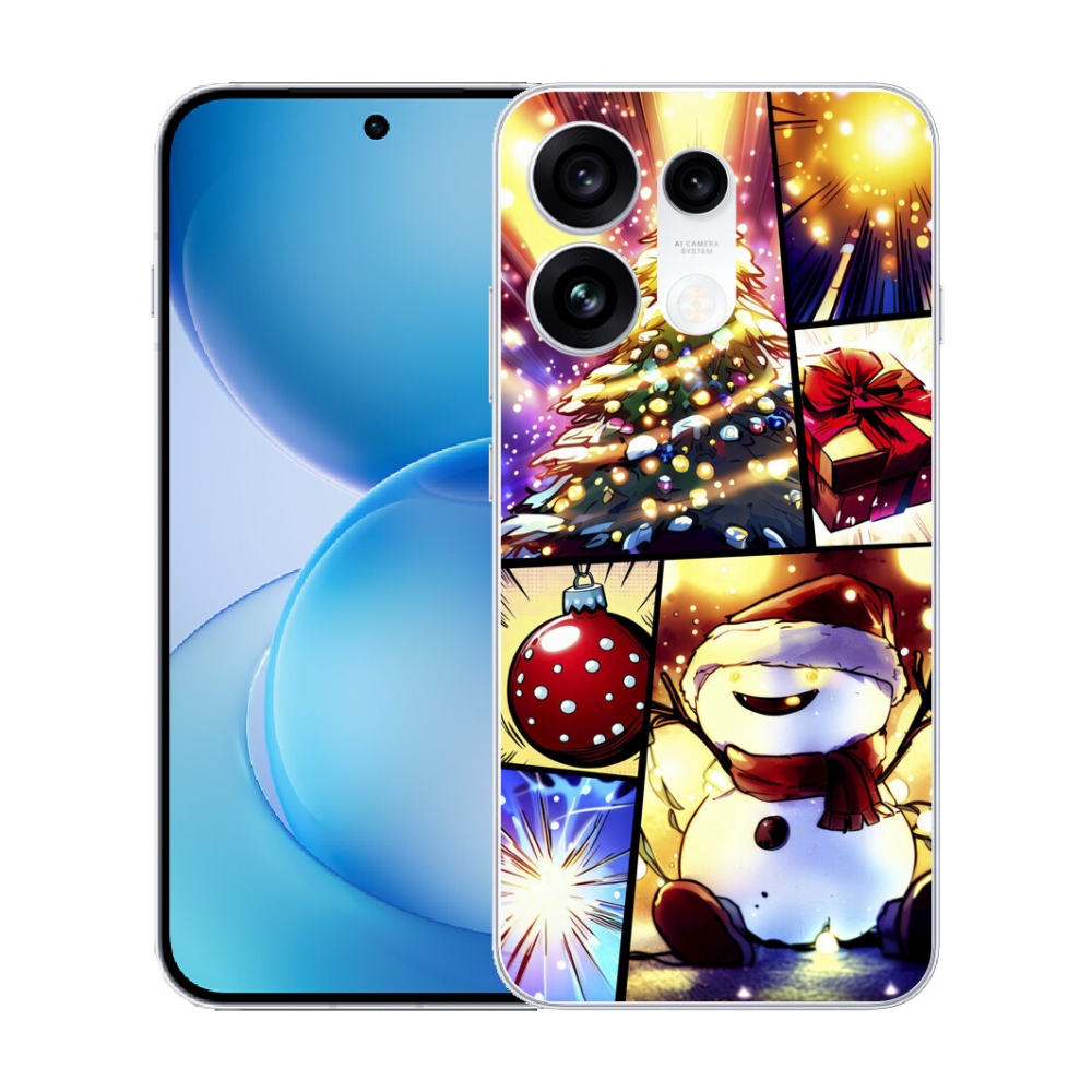Gélový kryt mmCase na Oppo Reno 16 Pro 5G - vianočné motívy 1