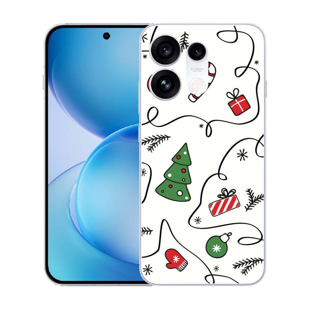 Gélový kryt mmCase na Oppo Reno 16 Pro 5G - vianočné motívy