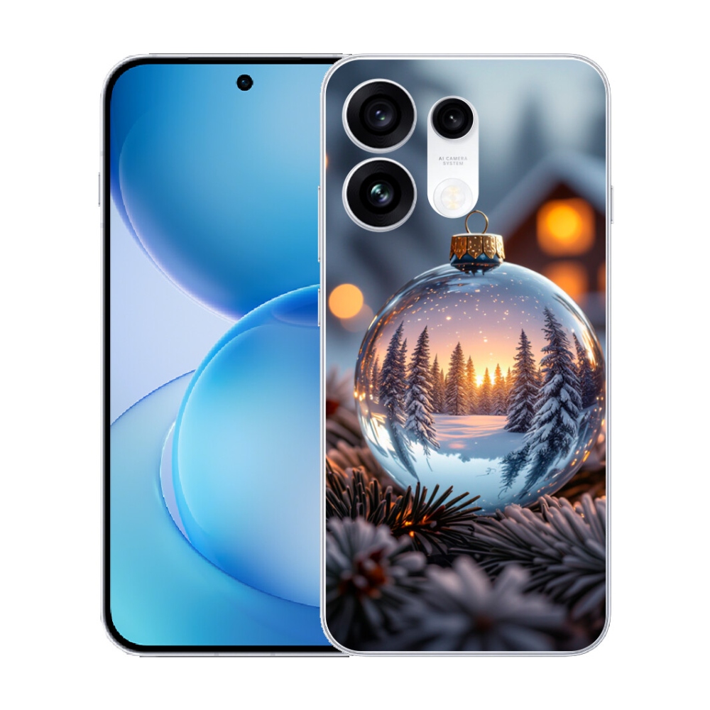 Gélový kryt mmCase na Oppo Reno 16 Pro 5G - vianočná ozdoba