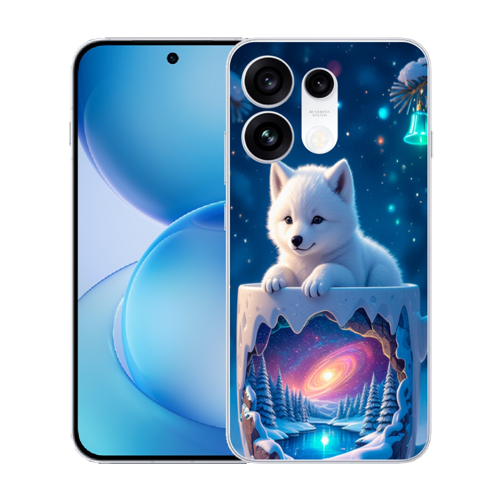 Gélový kryt mmCase na Oppo Reno 16 Pro 5G - vianočné šteňa