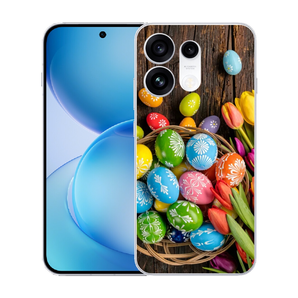 Gélový kryt mmCase na Oppo Reno 16 Pro 5G - veľkonočné vajíčka
