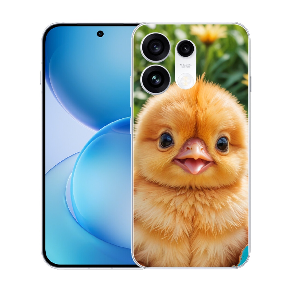 Gélový kryt mmCase na Oppo Reno 16 Pro 5G - veselé kuriatko