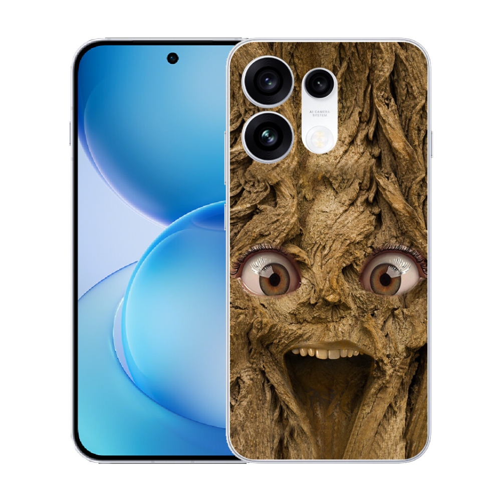 Gélový kryt mmCase na Oppo Reno 16 Pro 5G - veselý strom s očami