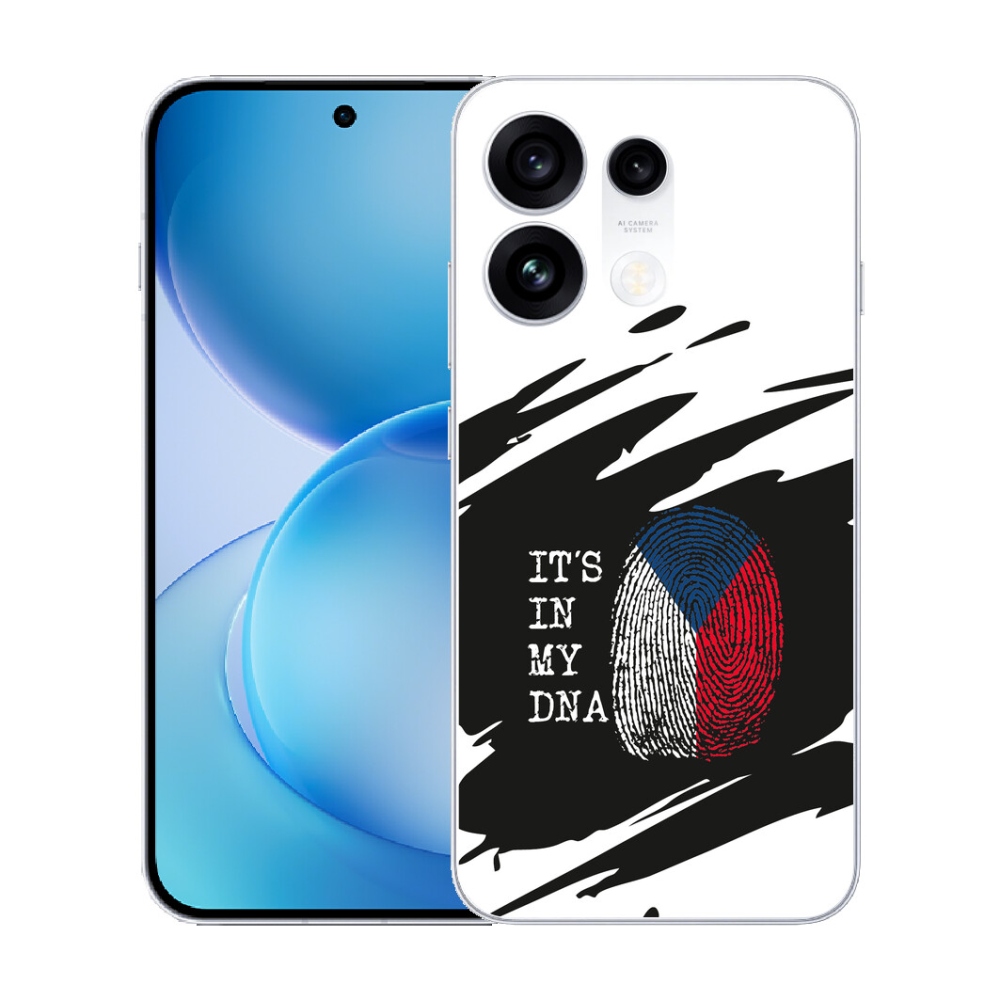 Gélový kryt mmCase na Oppo Reno 16 Pro 5G - vlajka odtlačok prsta čiernobiele pozadie