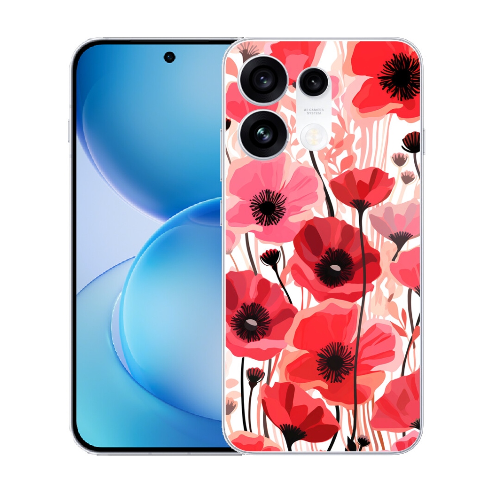 Gélový kryt mmCase na Oppo Reno 16 Pro 5G - vlčí mak 1