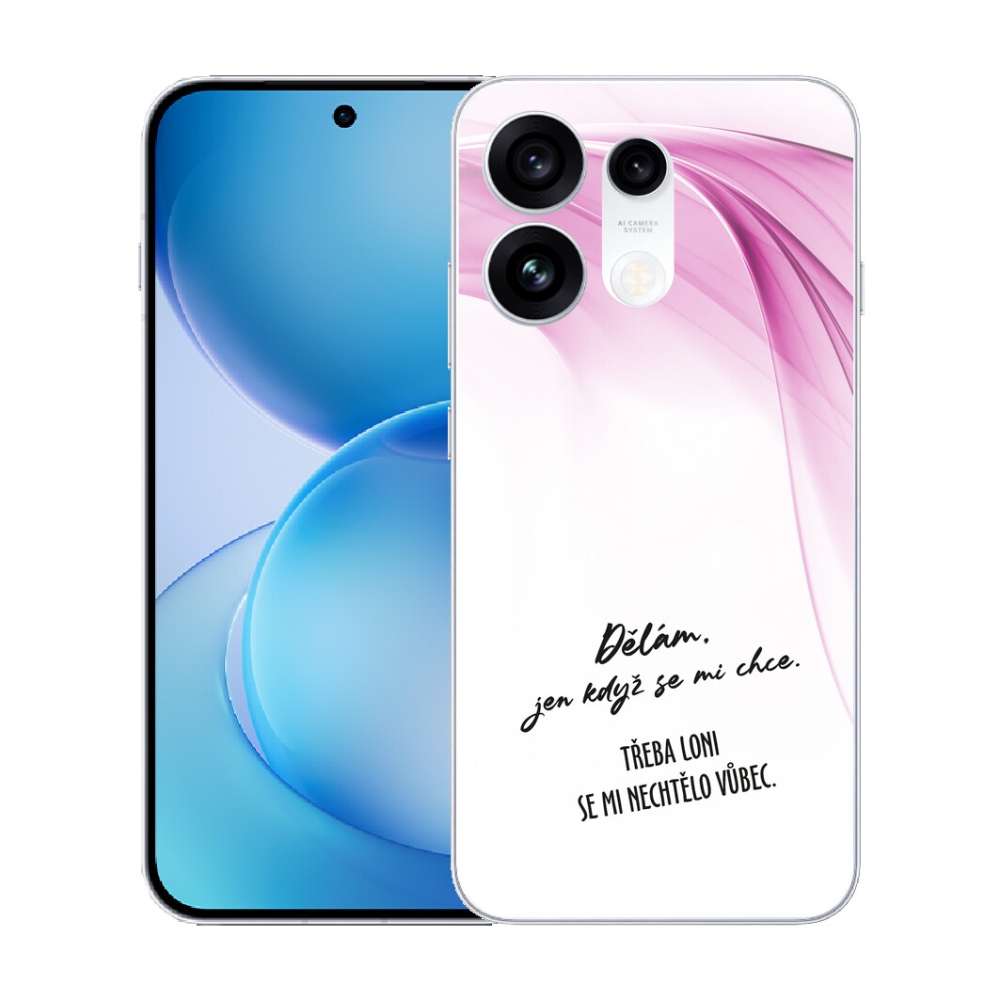 Gélový kryt mmCase na Oppo Reno 16 Pro 5G - vtipný text 12 biele pozadie