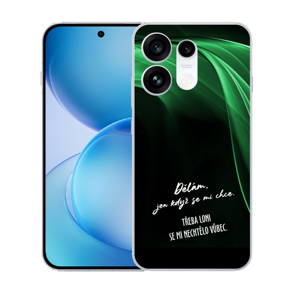 Gélový kryt mmCase na Oppo Reno 16 Pro 5G - vtipný text 12 čierne pozadie