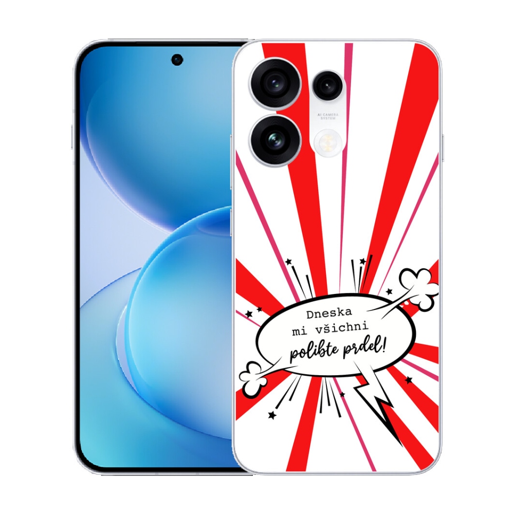 Gélový kryt mmCase na Oppo Reno 16 Pro 5G - vtipný text 15 biele pozadie