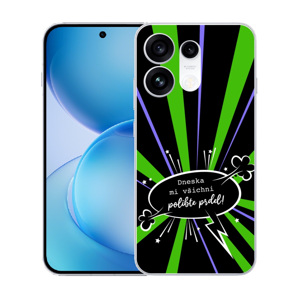 Gélový kryt mmCase na Oppo Reno 16 Pro 5G - vtipný text 15 čierne pozadie