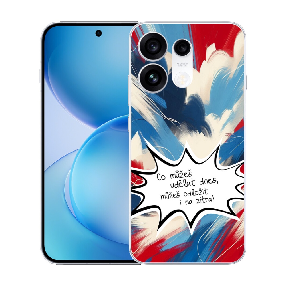 Gélový kryt mmCase na Oppo Reno 16 Pro 5G - vtipný text 9 biele pozadie