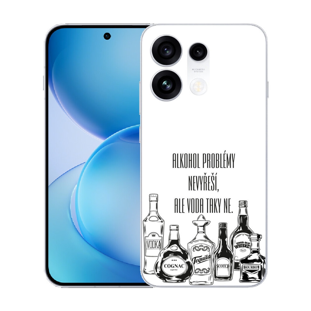 Gélový kryt mmCase na Oppo Reno 16 Pro 5G - vtipný text biele pozadie