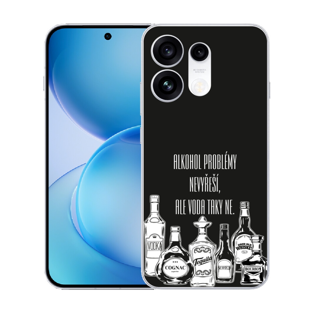 Gélový kryt mmCase na Oppo Reno 16 Pro 5G - vtipný text čierne pozadie