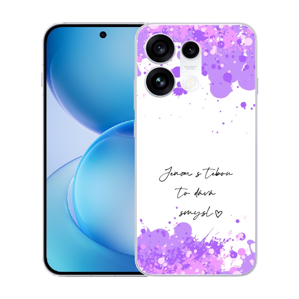 Gélový kryt mmCase na Oppo Reno 16 Pro 5G - zamilovaný text biele pozadie