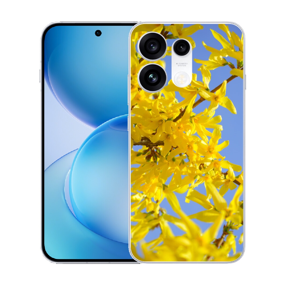 Gélový kryt mmCase na Oppo Reno 16 Pro 5G - žlté kvety