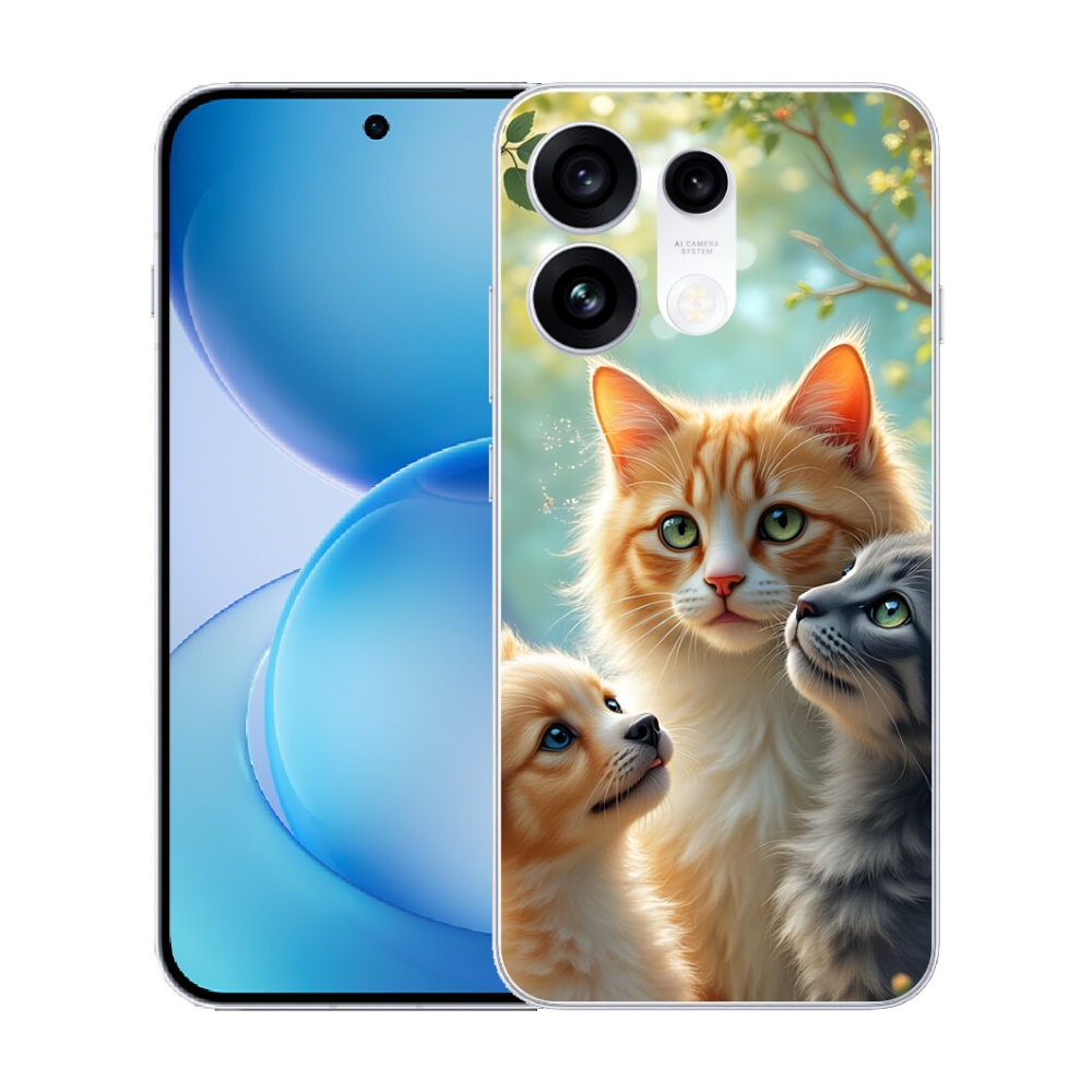 Gélový kryt mmCase na Oppo Reno 16 Pro 5G - zvieracie priateľstvo 2